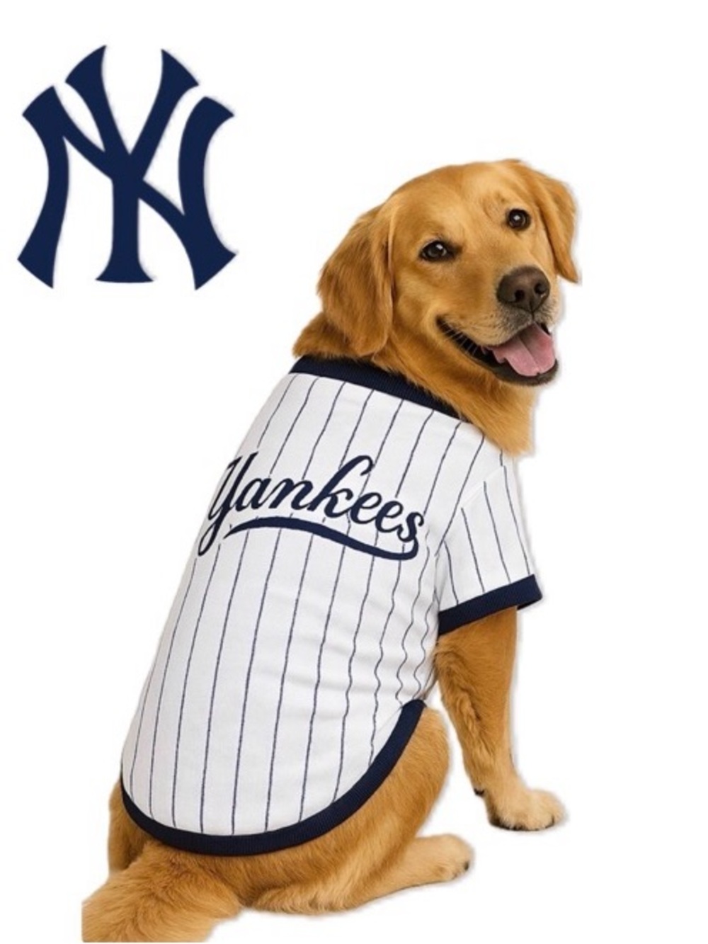 NWT [Sporty K9] New York Yankees MLB Baseball Dog Pinstripe Jersey L or XL
